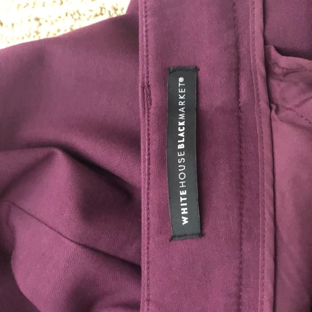 NWOT White House black market plum slacks - Picture 2 of 3